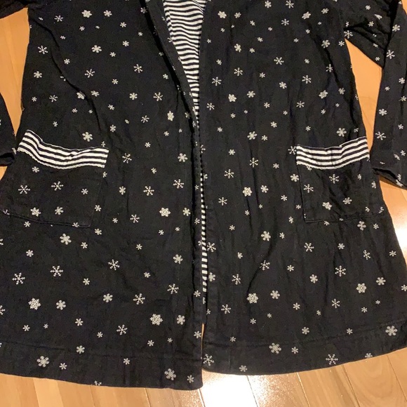 🧸2/$40 Ladies Faded Glory Snowflake hooded housecoat - size Small - Picture 5 of 12